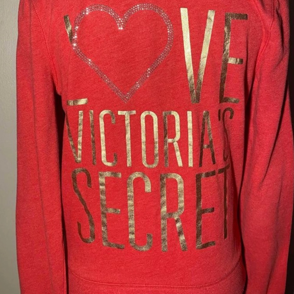 Victoria’s Secret Like New Metallic Gold & Bling Angel Wing Hoodie